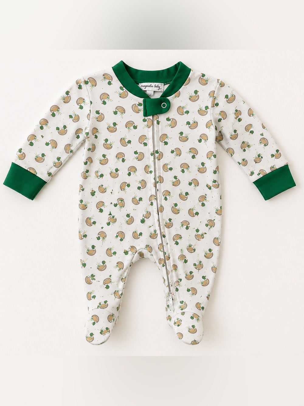 Magnolia Baby Mallard Duck Pima Cotton Footie Sleeper 6M